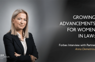 Growing advancements for women in law: Forbes Interview with Partner Anna Demetriou