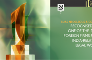 Elias Neocleous & Co LLC recognised as one of the top foreign firms for India-related legal work