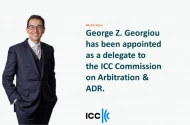 George Z. Georgiou has been elected as a delegate to the ICC Commission on Arbitration and ADR